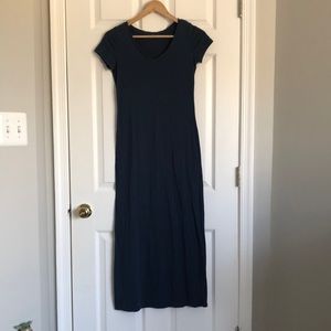 Simple Tee Maxi Dress in Slate Blue
